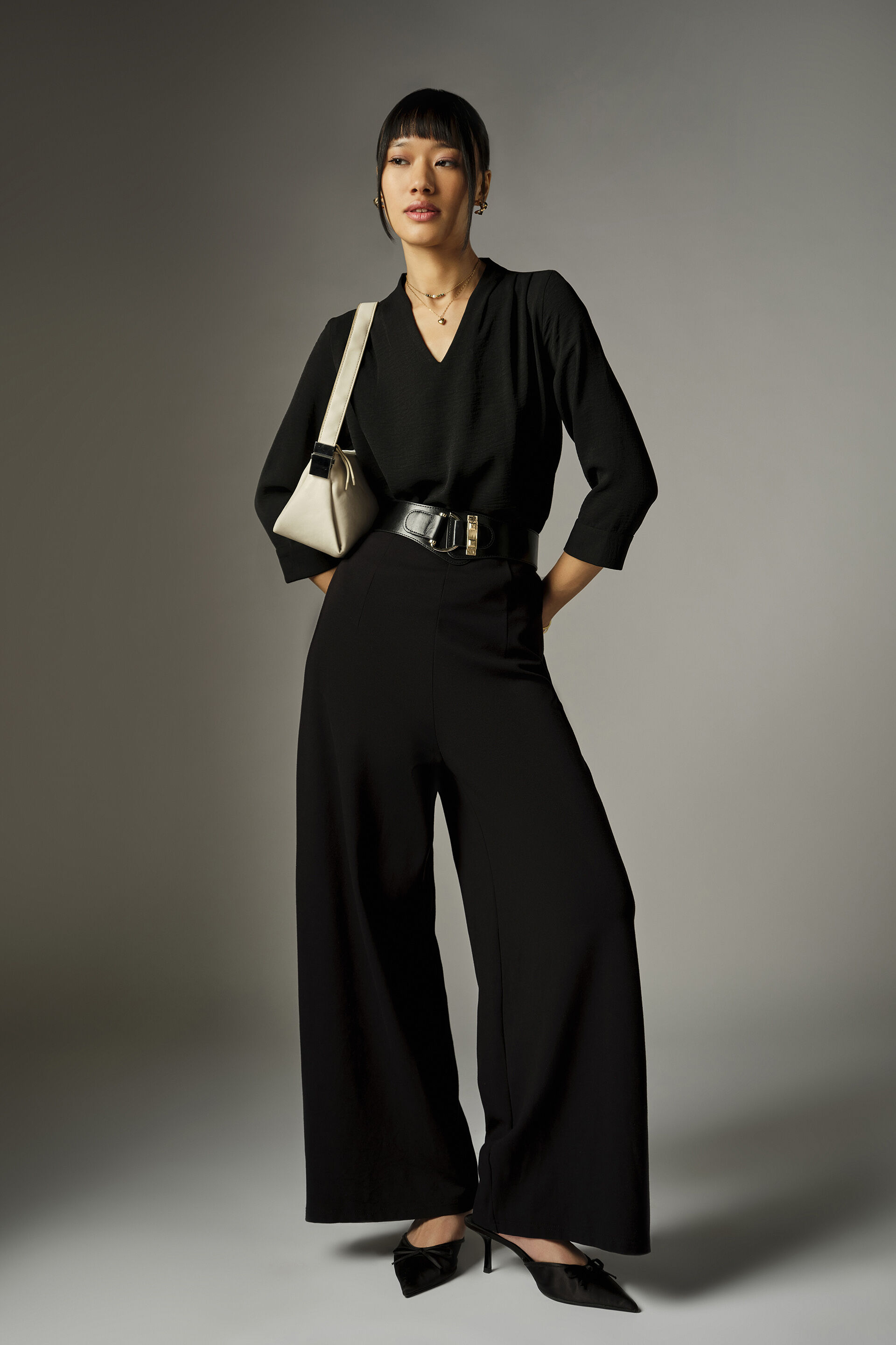 Nerra Dusty Black Top, Black, image 3